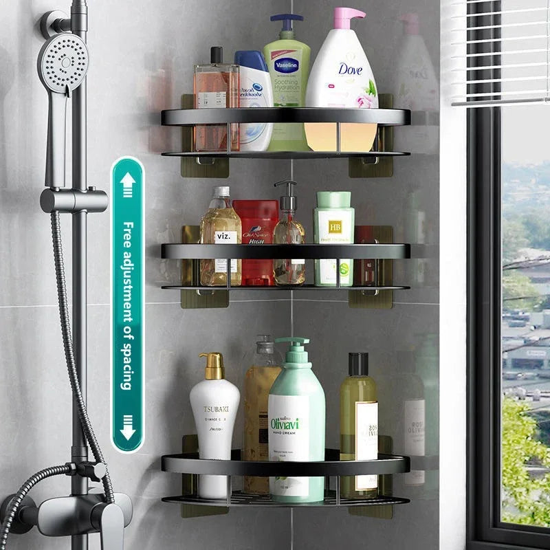 "Aluminum Corner Shower Shelf - Organize Your Bathroom in Style!"