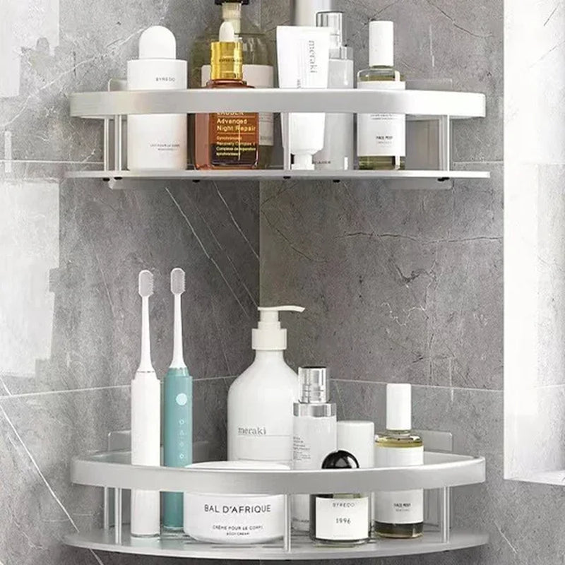 "Aluminum Corner Shower Shelf - Organize Your Bathroom in Style!"
