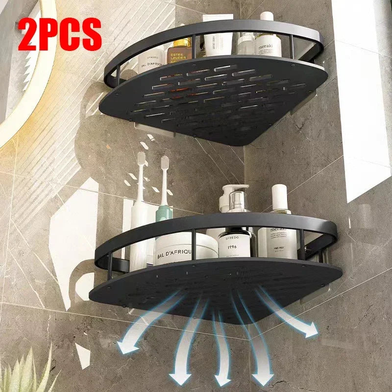 "Aluminum Corner Shower Shelf - Organize Your Bathroom in Style!"